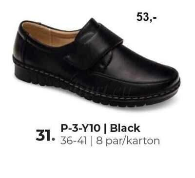 Półbuty damskie 7AP-3-Y10.BLACK (36/41,8par)