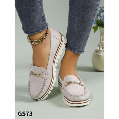 Mokasyny damskie GS73.GREY  (36/41,12par)