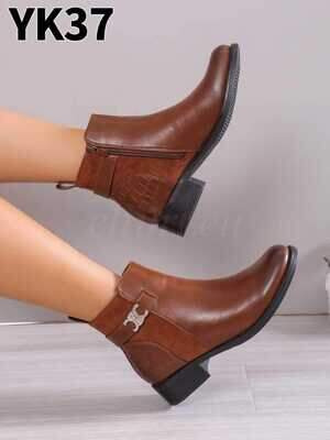 Botki damskie ocieplane 7AYK37.CAMEL (36/41,12par)