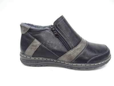 Botki damskie ocieplane  7A9662B-1.BLACK     (37/42,12par)