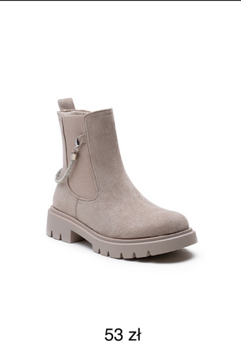 Botki damskie ocieplane  7ALG855.BEIGE  (36/41,12par)