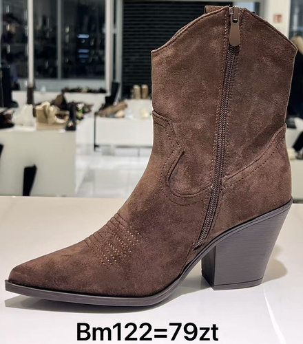 Botki damskie ocieplane BM122.BROWN (36/41,12par)