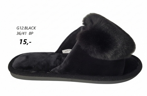 Kapcie damskie G12.BLACK (36/41,8par)