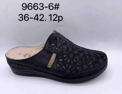 Klapki damskie 7A9663-6.BLACK (36/42,12par)