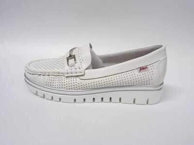Mokasyny damskie 7AQ008-3.WHITE (37/42,12par)
