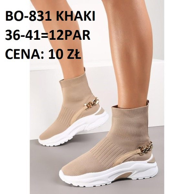 Buty sportowe damskie BO-831.KHAKI (36/41,12par)