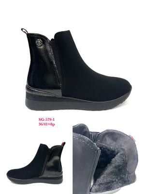Botki damskie ocieplane 7ASG-579-1.BLACK (36/41,12par)