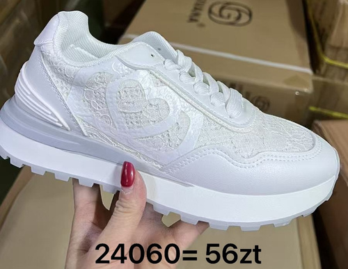 Buty sportowe damskie 24060.WHITE (36/41,12par)