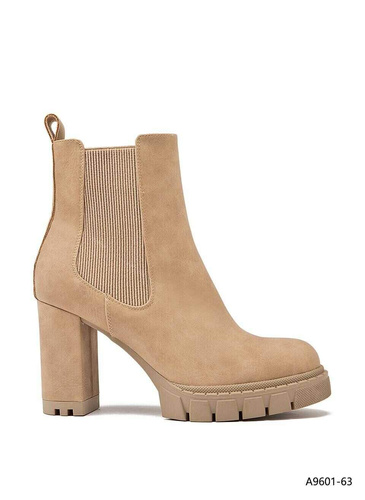 Botki damskie A9601-63.KHAKI (36/41,12par)