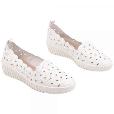 Balerinki damskie F38-10.WHITE (36/41,12par)