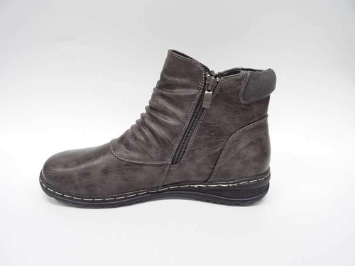 Botki damskie ocieplane   7A9676-5.GREY    (37/42,12par)