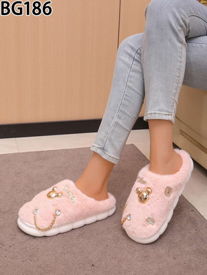 Kapcie damskie BG186.PINK (36/41,12par)