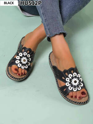 Klapki damskie   7AHU512.BLACK  (36/41,12par)