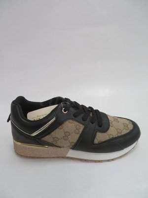 Buty sportowe damskie 7AB80-3.BLACK/KHAKI (36/41,8par)