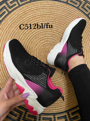 Buty sportowe damskie 7AC512.BLACK (36/41,12par)