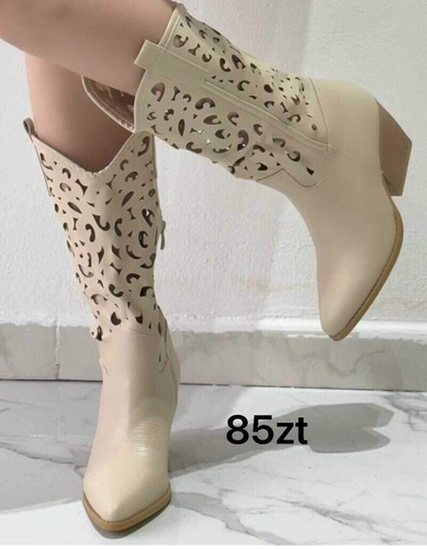 Botki damskie  7A8106-01.BEIGE (36/41,12par)