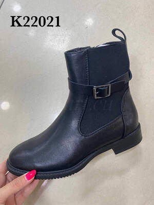 Botki damskie   7AK22021.BLACK  Ocieplany (36/41,12par)