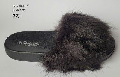 Kapcie damskie G11.BLACK (36/41,8par)