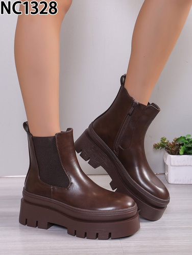 Botki damskie ocieplane NC1328.COFFE (36/41,12par)