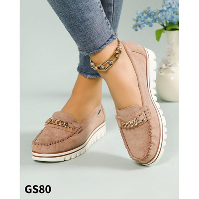 Mokasyny damskie GS80.KHAKI (36/41,12par)
