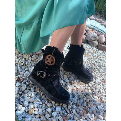 Botki damskie nieocieplane 7AST26.BLACK (36/41,12par)