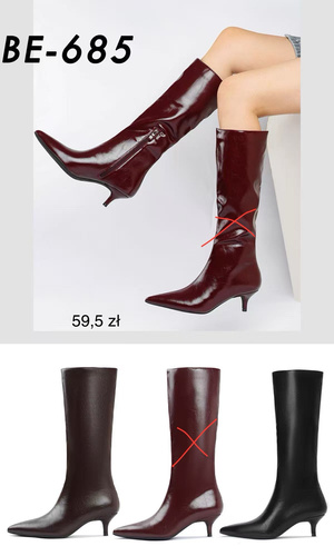 Kozaki damskie 7ABE-685.BLACK (36/41,12par)