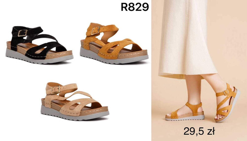Sandały damskie 7AR829.BEIGE  (36/41,12par)