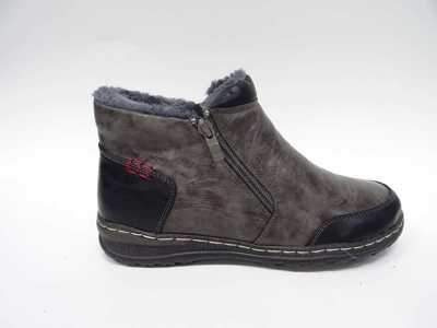 Botki damskie ocieplane  7A9662B-5.GREY   (37/42,12par)