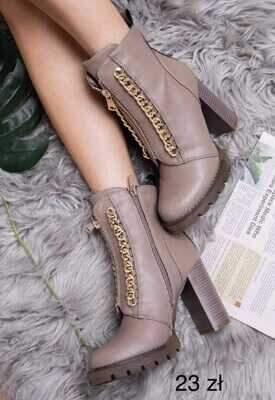 Botki damskie ocieplane 7AF5937.KHAKI (36/41,12par)