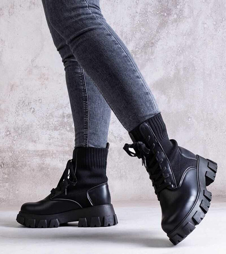 Botki damskie K-110.BLACK (36/41,12par)