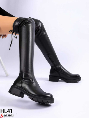 Kozaki damskie ocieplane  7AHL41.BLACK  (36/41,12par)