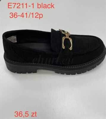 Półbuty damskie 7AE7211-1.BLACK (36/41,12par)