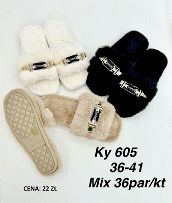 Kapcie damskie KY611.MIX (36/41,36par)