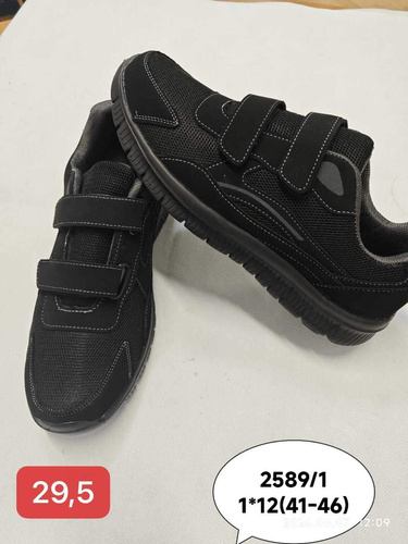 Buty sportowe męskie 2589-1.BLACK (41/46,12par)