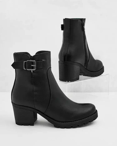 Botki damskie ocieplane A2069.BLACK (36/41,12par)