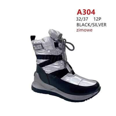 Botki dziewczęce 5AA-304.SILVER (32/37,12par)