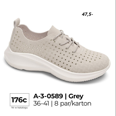 Buty sportowe damskie 3-0589.GREY (36/41,8par)