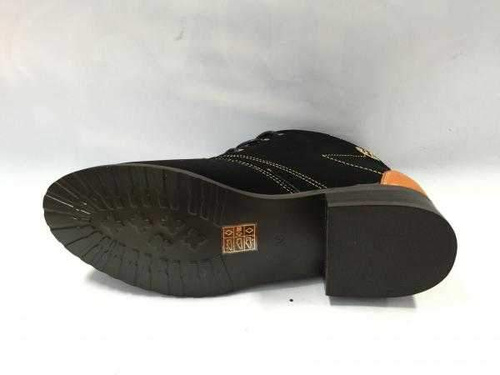 Botki damskie B1490L-1.BLACK/BROWN Ocieplane (36/41,8par)