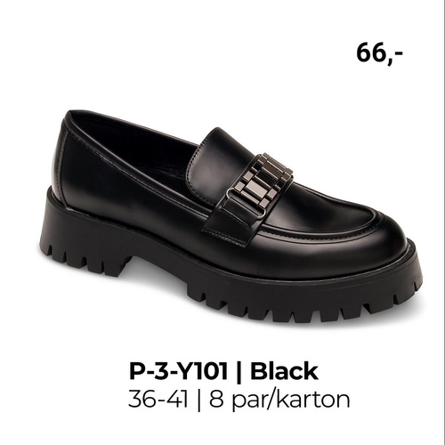 Półbuty damskie 3-Y101.BLACK (36/41,8par)