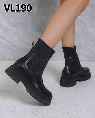 Botki damskie 7AVL190.BLACK Ocieplany (36/41,12par)