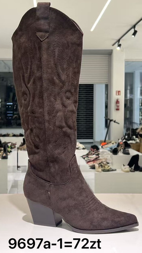 Kozaki damskie 9697A-1.BROWN (36/41,12par)