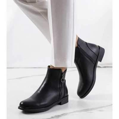 Botki damskie 7AMR-13.BLACK Ocieplane (36/41,12par)