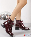 Botki damskie ocieplane  7ANS586.WINERED  (36/41,12par)