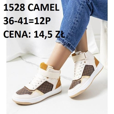 Buty sportowe damskie 1528.CAMEL (36/41,12par)