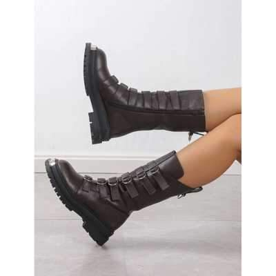 Botki damskie ocieplane 7ANC1308.BROWN (36/41,12par)