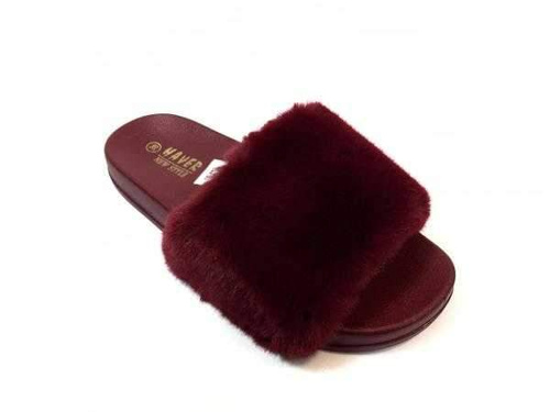 Klapki damskie HN52-14.BURGUNDY (36/41,12par)