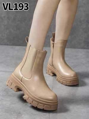 Botki damskie 7AVL193.KHAKI (36/41,12par)