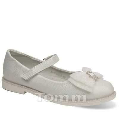 Balerinki dziewczęce 3AT10351-A.WHITE (23/32,10par)