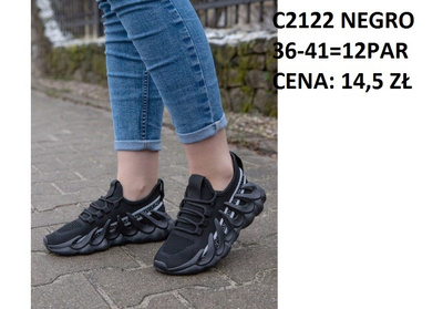 Buty sportowe damskie C2122.BLACK (36/41,12par)