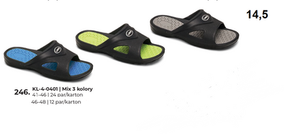 Klapki męskie 9AKL-4-0401.MIX (41/46,24par)